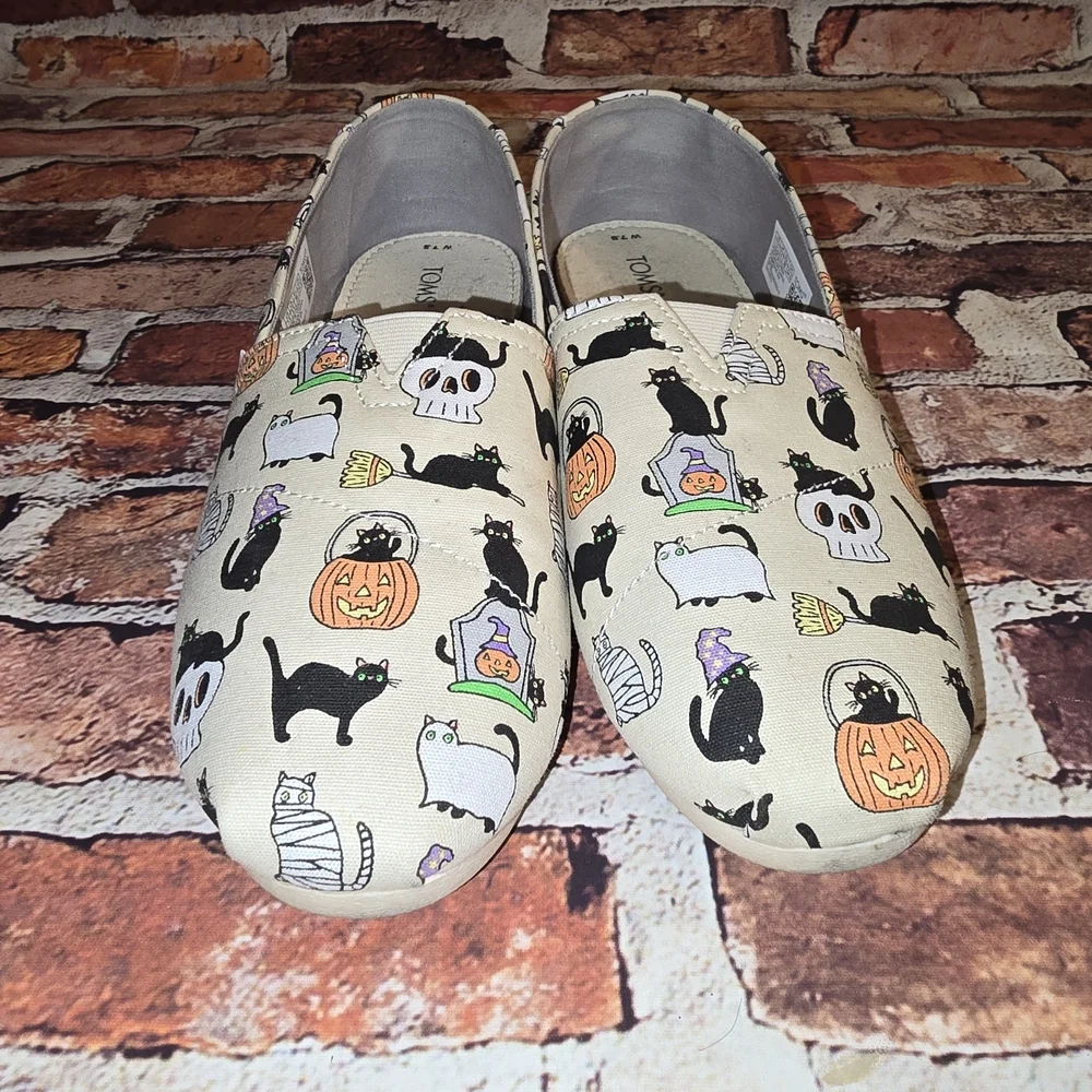 Toms Cream Halloween Slip-Ons